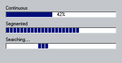 Continuous, segmented, and indeterminate ProgressView95 variants